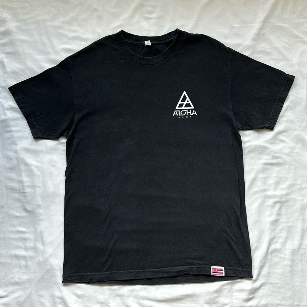 Aloha Army Yellowfin Tuna Fishing Black T-Shirt